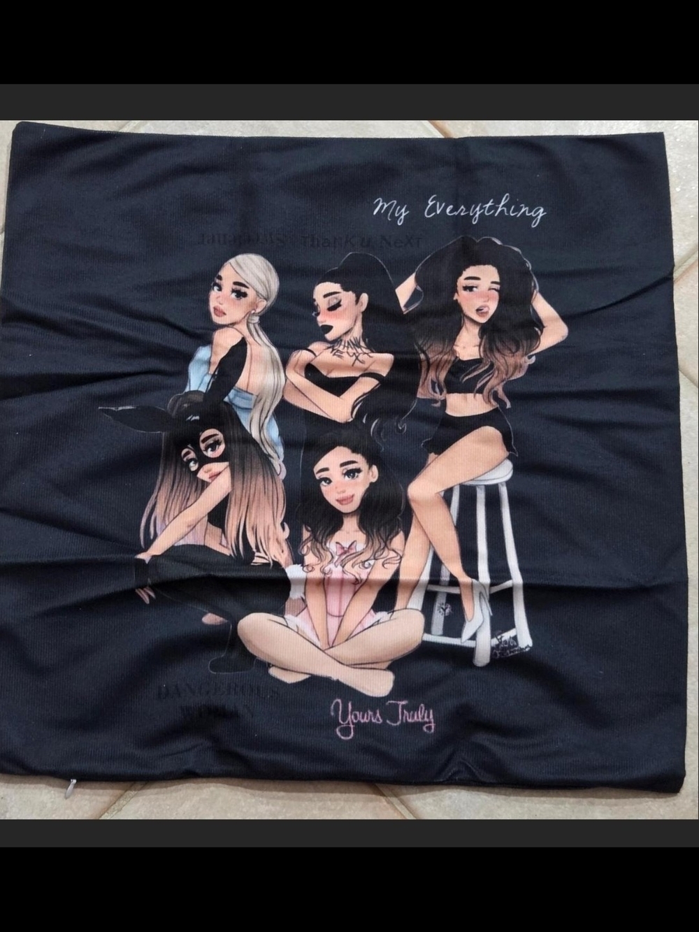 Ariana Grande Black Pillow Cover